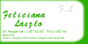 feliciana laszlo business card
